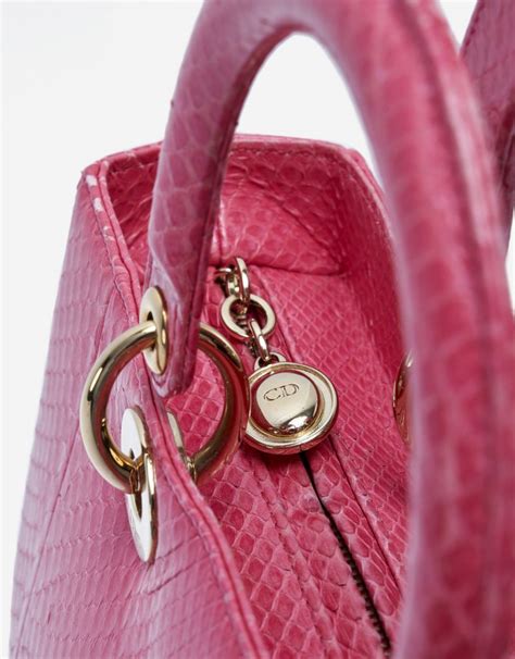 lady dior python pink|Dior handbags.